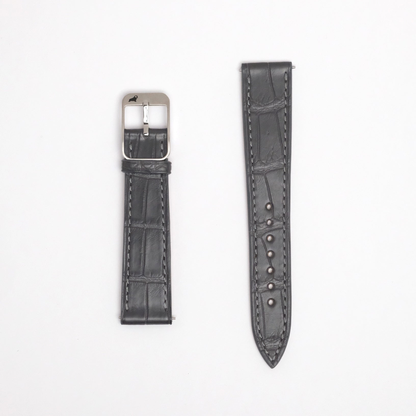 Authentic Alligator Watch Strap – Handmade Quality Roman Road Style Handmade Leather Watch Strap :Green Alligator Round Scale  main image 2