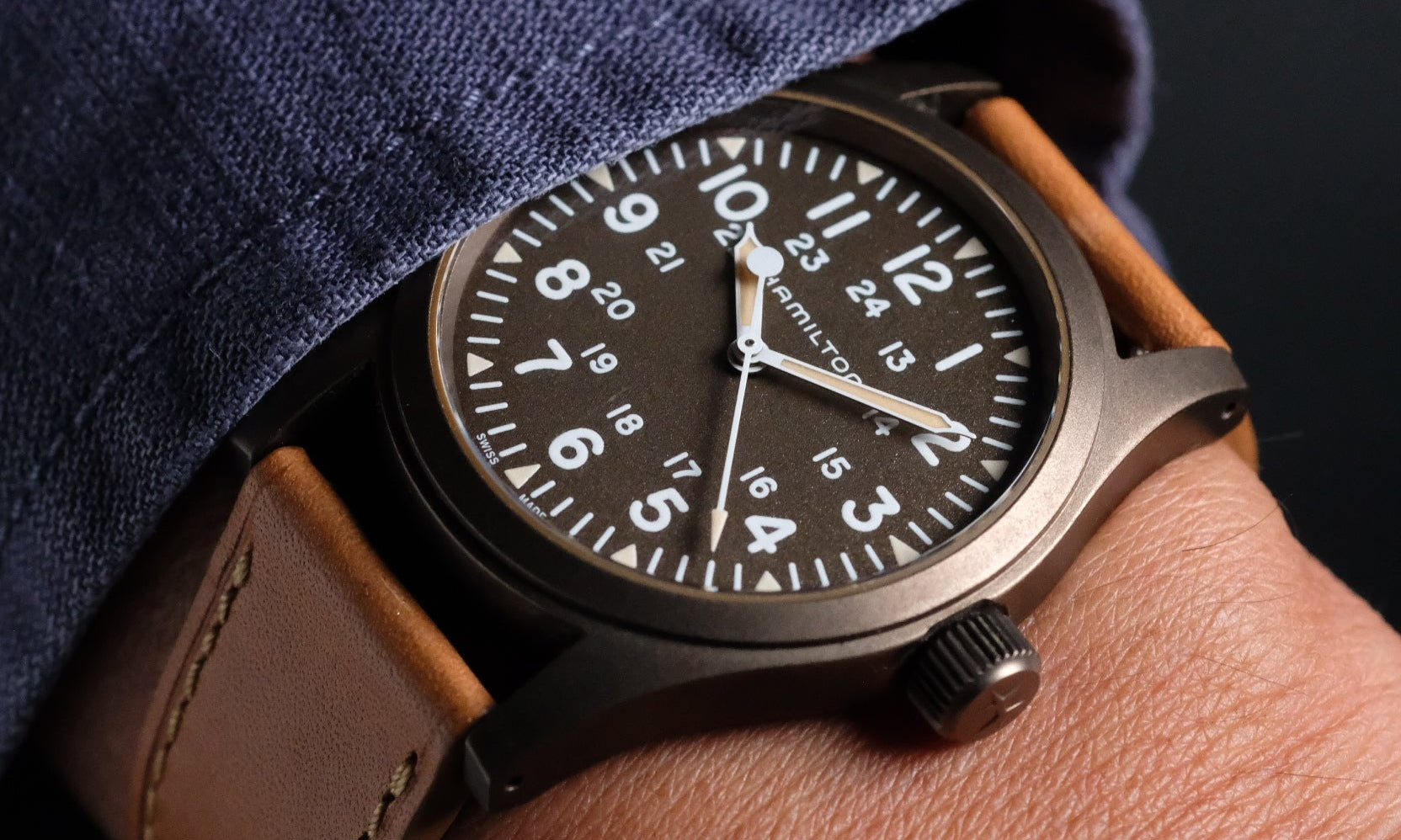 Hamilton Khaki Field on Buttero Leather
