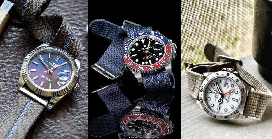 Modern Rolex models paired with unique straps