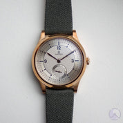 Omega Bronze Gold 859 paired with Fine Canvas watch strap from RSM