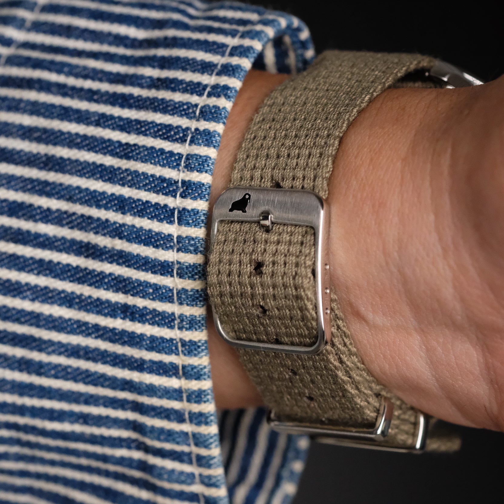 VTG Mil Watch Strap in Green Durable Military Style by RSM Watch