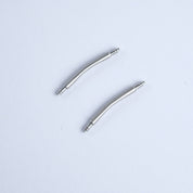 RSM Watch Strap Curved Spring Bars are shown lying parallel on a plain white background, perfect for fitting watch straps in tight lug spaces.