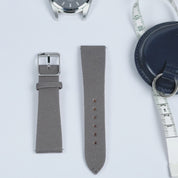 Fine Canvas Watch Strap in Metallic Blue