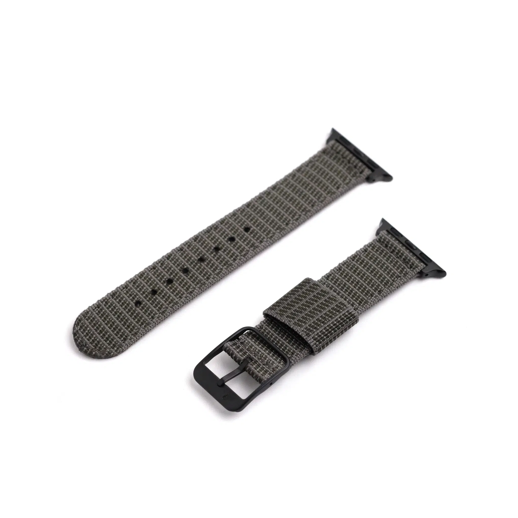 Green Hatch Apple-compatible 2-piece RSM Watch Strap with black buckle hardware and Walrus logo for a sleek, modern style.