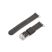 Green Hatch Apple-compatible 2-piece RSM Watch Strap with silver buckle hardware and Walrus logo for a distinctive and stylish look.